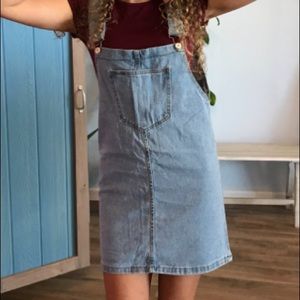 Overall Denim Dress